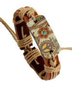 Hemp Rope Braided Cowhide Bracelet - Image 4