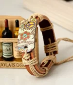 Hemp Rope Braided Cowhide Bracelet - Image 5