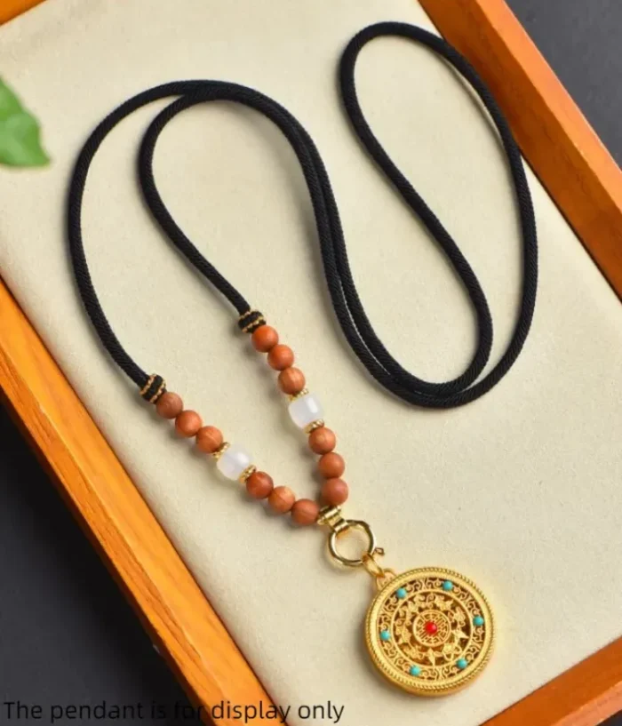 Black Pendant Cord with Sandalwood - Image 5