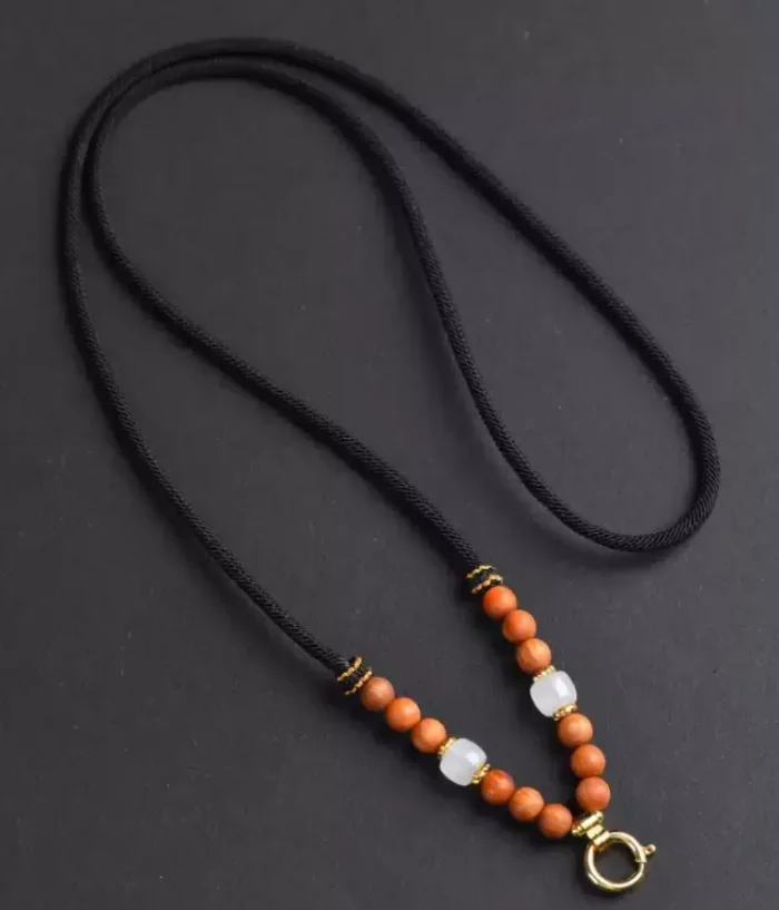 Black Pendant Cord with Sandalwood - Image 1