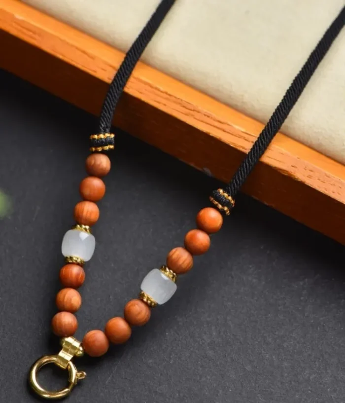 Black Pendant Cord with Sandalwood - Image 4