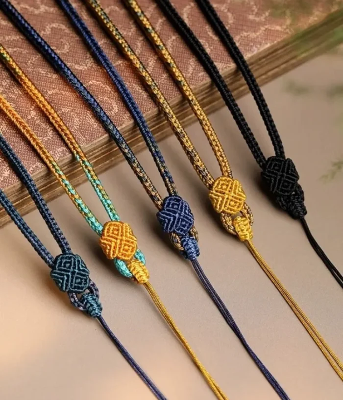 Authentic Handwoven Vajra Knot Pendant Cord - Image 2