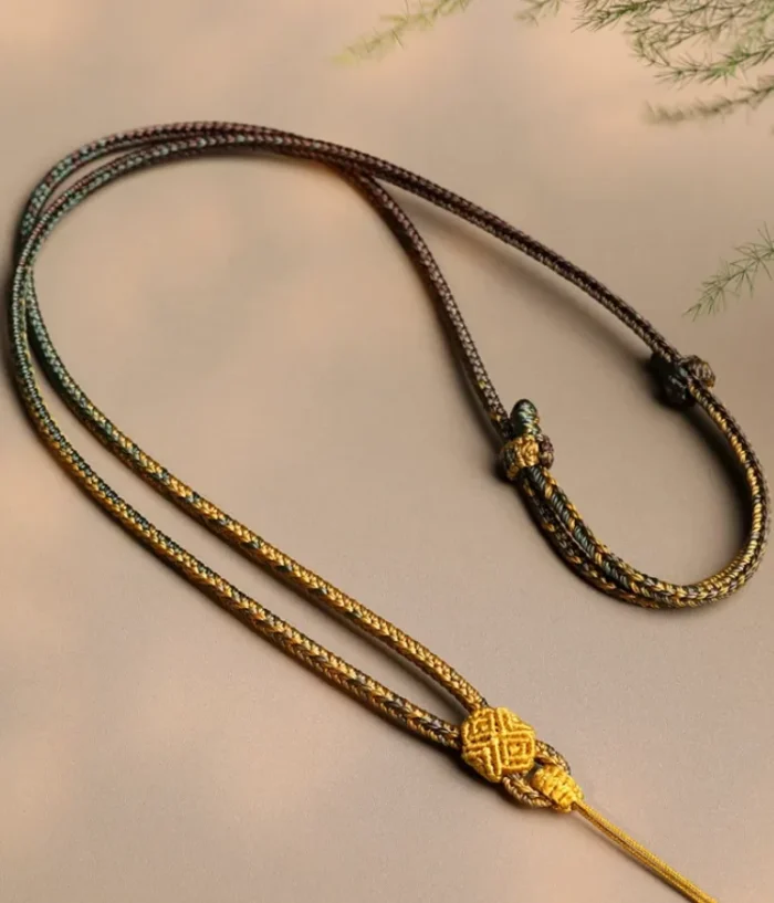 Authentic Handwoven Vajra Knot Pendant Cord - Image 1