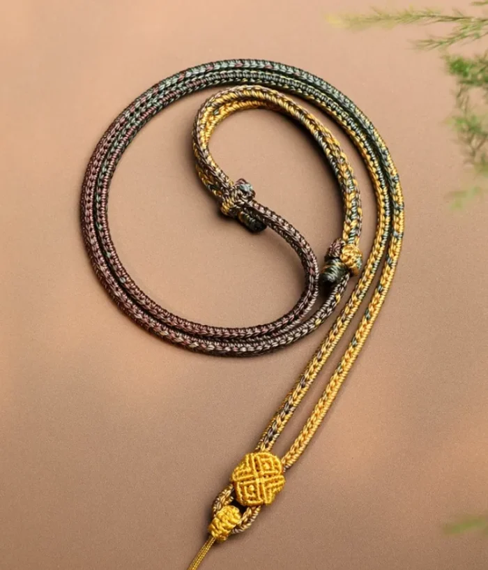 Authentic Handwoven Vajra Knot Pendant Cord - Image 6