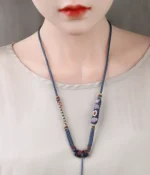 Handwoven Pendant Cord with Three-Leaf & Small Floral Patterns - Image 3